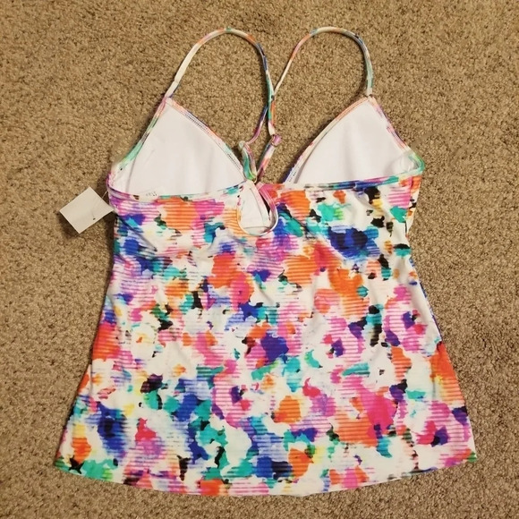 NWT Kenneth Cole Cabana Cutie Tankini Swim Top S - Picture 8 of 9